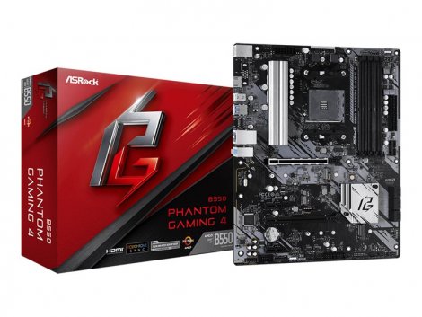 Asrock B550-PHANTOM-GAMING-4 | B550 Phantom Gaming 4 Socket AM4 AMD B550 Chipset ATX System Board (Motherboard)