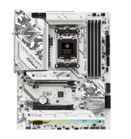 Asrock B650 STEEL LEGEND WIFI | Socket AM5 AMD B650 Chipset ATX 4 DDR5 System Board (Motherboard)