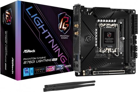 Asrock B760I LIGHTNING WIFI | Socket 1700 Intel B760 Chipset Mini-ITX 2 DDR5 System Board (Motherboard)