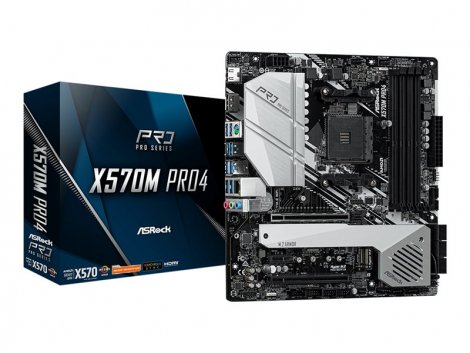 Asrock X570M-PRO4 | X570M Pro4 Socket AM4 AMD X570 Chipset Micro-ATX USB-C G2 USB 3.2 G1 System Board (Motherboard)