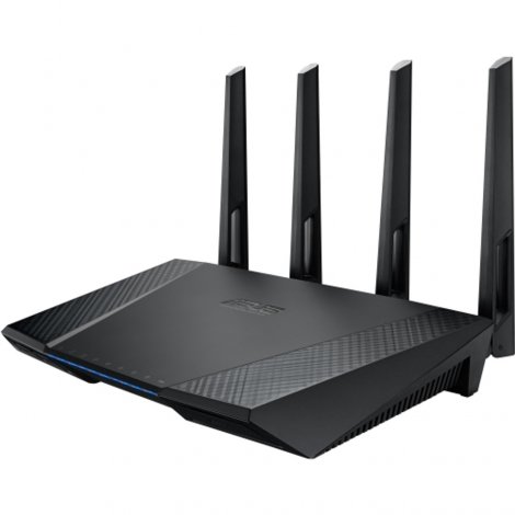 Asus 90IG00W0-BA1G00 | RT-AC87U 802.11ac 1.9Gb/s Dual-Band 5GHz 4-Ports 1000Base-T RJ-45 LAN + 1-Port 1000Base-T WAN Wireless Router