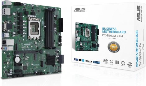 Asus 90MB19B0-M1EAYC | PRO B660M-C D4-CSM Socket LGA1700 B660 Chipset Micro-ATX System Board (Motherboard)