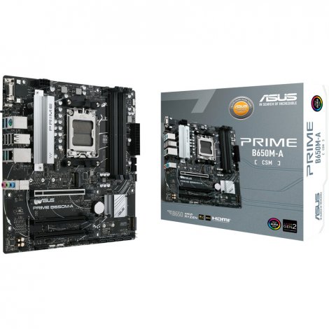Asus PRIMEB650M-A-CSM | Prime B650M-A-CSM Desktop System Board (Motherboard) AMD B650 Chipset Socket AM5 Micro ATX