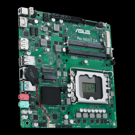 Asus PROH610TD4-CSM | Pro H610T D4-CSM LGA 1700 (Intel 12th & 13th Gen & Intel vPro) TCO-optimized Commercial System Board (Motherboard)