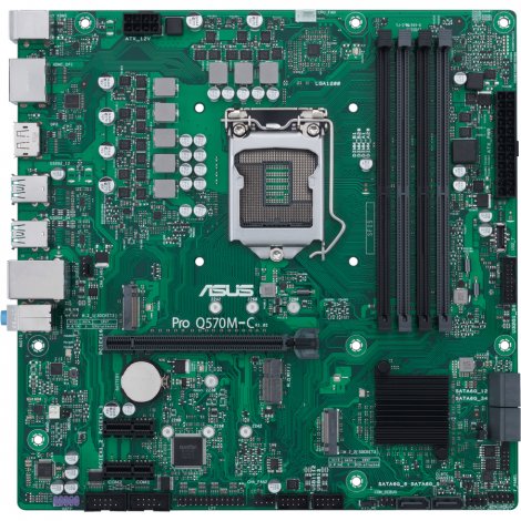 Asus PROQ570M-C/CSM | Q570M-C/CSM Desktop System Board (Motherboard) Intel Q470 Chipset Socket LGA-1200 Intel Optane Memory Ready Micro ATX