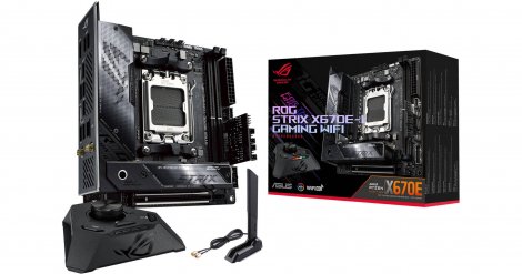 Asus ROG STRIX X670E-I GAMING WIFI | AMD X670 Chipset 2 x Dual-Channel DDR5-6400 (OC) Socket AM5 Gaming WIFI Mini-ITX System Board (Motherboard)