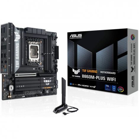 Asus TUF GAMINGB860M-PLUSWIFI | TUF GAMING B860M-PLUS WIFI Socket LGA-1851 Intel B860 Chipset Micro ATX Gaming Desktop System Board (Motherboard)