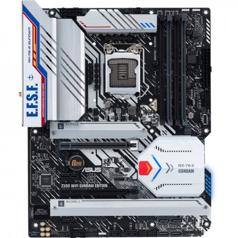 Asus Z590WIFIGUNDAMEDITION | TUF-Z590-WIFI GUNDAM EDITION Z590 Chipset Socket LGA-1200 Intel Optane Memory Ready ATX Desktop System Board (Motherboard)