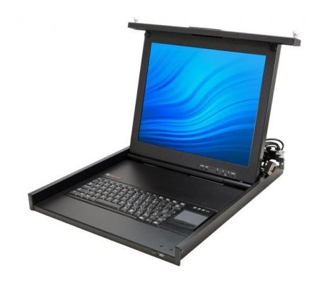 Avocent ECS17KMM8-215 | LCD 17-inch Single-Rail Rack 1U KVM Console USB + 8-Ports IP KVM AV3008