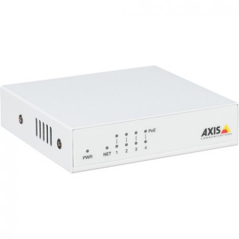 Axis 02101-004 | D8004 4 x Ports 100Mb/s RJ-45 PoE 1x Port RJ-45 100Mb/s WAN Layer 2 Unmanaged Desktop PoE Switch