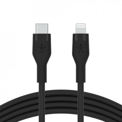 Belkin CAA009bt1MBK | 1M BoostCharge Flex Silicone USB-C to Lightning Cable