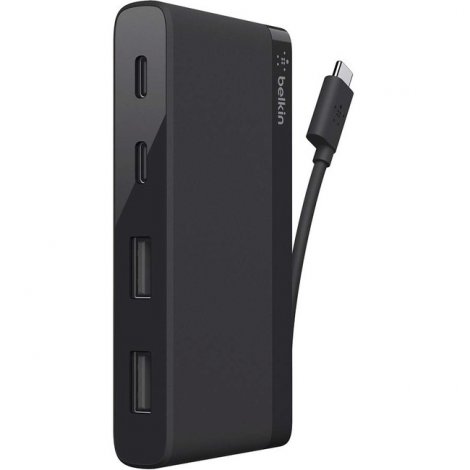 Belkin F4U090btBLK | USB-C 4-Port Mini Hub (USB Type-C)