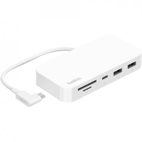 Belkin INC011ttWH | USB Type-C 6-Inch-1 Hub Mount Docking Station with Micro SD Card Reader