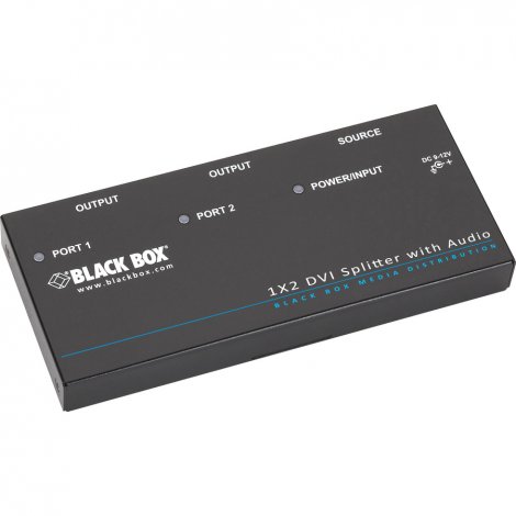 Black Box AVSP-DVI1X2 | 1 x 2 DVI-D Splitter with Audio & HDCP