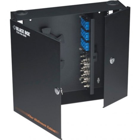 Black Box JPM402A-R2 | Lock-Style Fiber Wall Cabinets 24-Ports (Accepts 4 Adapter Panels)
