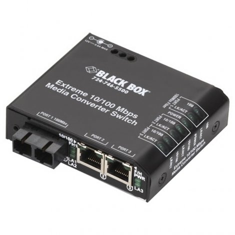 Black Box LBH100AE-P-SC | NIB-Extreme 10-/100-Mbps Copper to 100 Media Converter Switches
