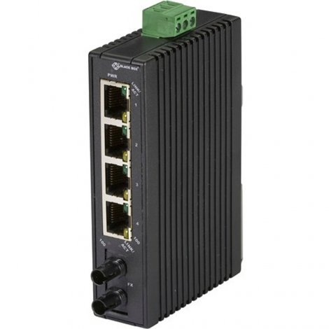 Black Box LBH120A-H-ST | LBH120 Series 4 x Ports 10/100Base-T + 1 x Port 100Base-T Layer 2 Fast Ethernet Hardened Temperature Switch