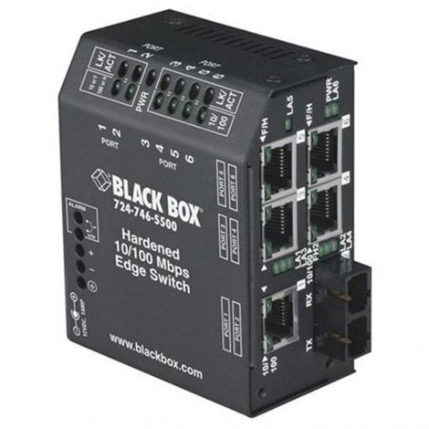 Black Box LBH150A-H-SC | Hardened Heavy-Duty 5 x 10/100Base-TX LAN Edge Switch