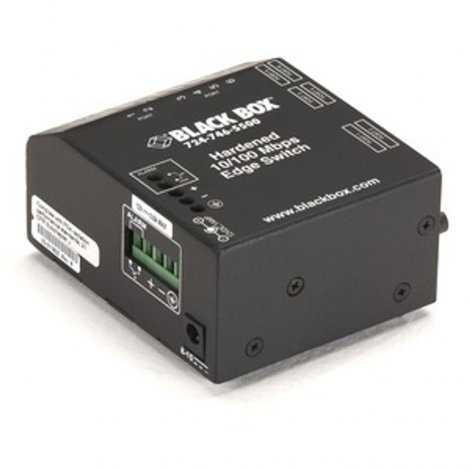 Black Box LBH150AE-H-ST | NIB-Heavy-Duty Hardened (5) Copper + (1) Fiber Mul Edge Switch