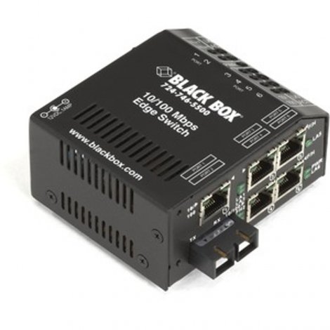 Black Box LBH150AE-SC | Standard Heavy-Duty (1) 100-Mbps Multimode Fiber + Edge Switch