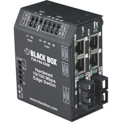 Black Box LBH240A-HD-SSC-24 | Edge Switch Hardened Din2-fsm 4-utp 24-vdc Sc