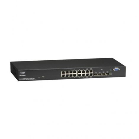 Black Box LGB1002A-R2 | 16-Ports 4 x SFP (mini-GBIC) Shared 16 x 10/100/1000Base-T LAN Managed Gigabit Ethernet Switch