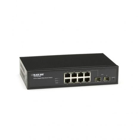 Black Box LGB2008A-R2 | 2 x SFP (mini-GBIC) Shared 8 x 10/100/1000Base-T LAN Web Smart Gigabit Switch