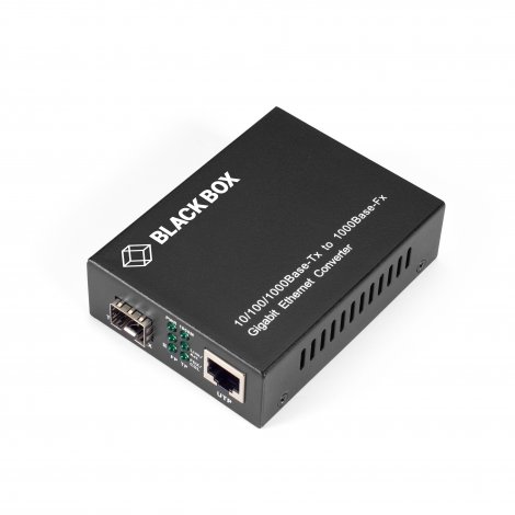 Black Box LGC210A-R2 | 1x Port 10/100/1000BASE-TX to 1000Base-FX Gigabit Ethernet Media Converter