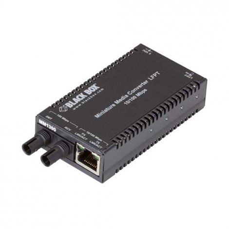 Black Box LHC013A-R4 | Multipower Miniature 10/100Mbps Copper to 100Mbps Multi-mode Fiber Media Converter