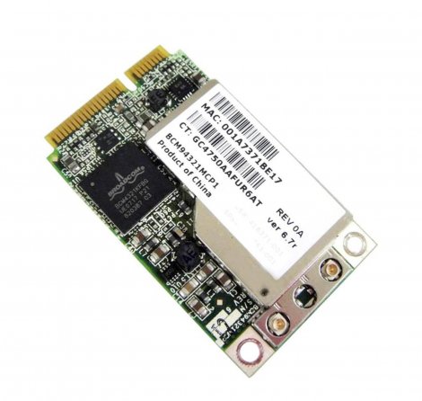 Broadcom BCM94321MC | Dual Band 300Mbps 2.4GHz / 5GHz IEEE 802.11a/b/g/n Bluetooth 4.0 Half Mini PCI Express Wireless Network Card