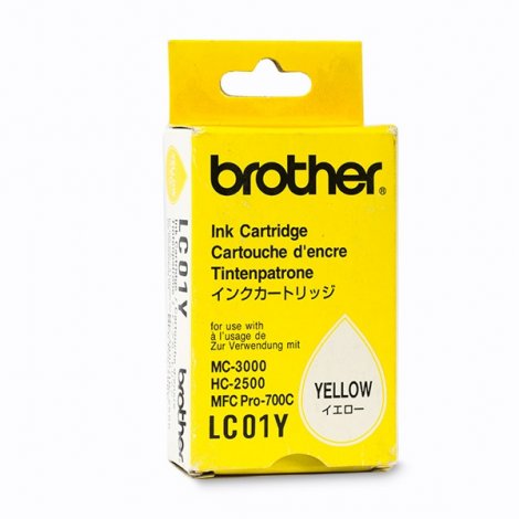 Brother LC01Y | Standard Yield 300 Pages Inkjet Yellow Ink Cartridge
