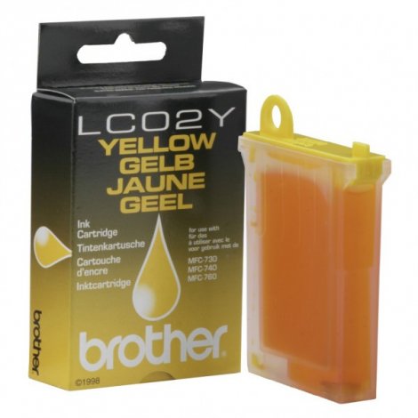 Brother LC02Y | 400 Pages Yellow Original Ink Cartridge