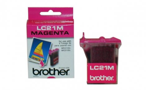 Brother LC21M | 450 Pages Original Magenta Ink Cartridge