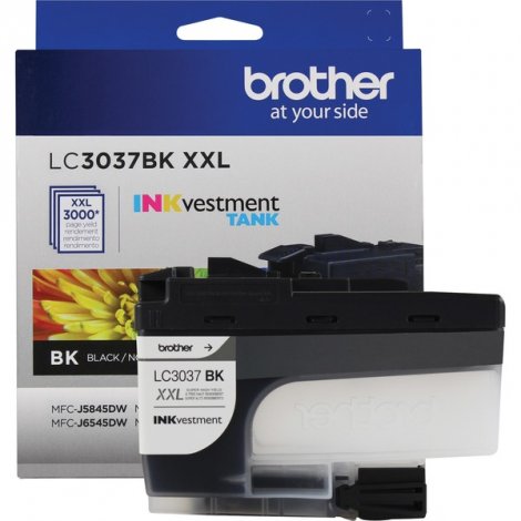 Brother LC3037BKS | 3000-Pages Super High-Yield Black INKvestment Tank Ink Cartridge