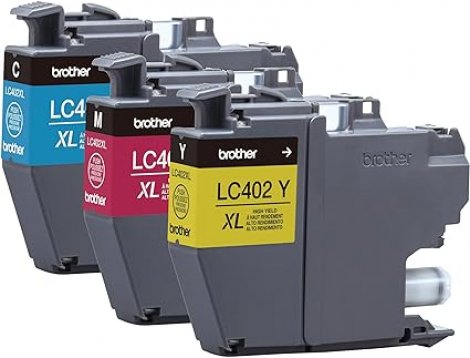 Brother LC402XL3PKS | Cyan,Magenta,Yellow Super High Yield Ink Cartridge (3-pack)