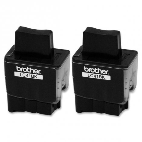 Brother LC41BK2PKS | 500 Pages Original Black Ink Cartridge 2-Pack