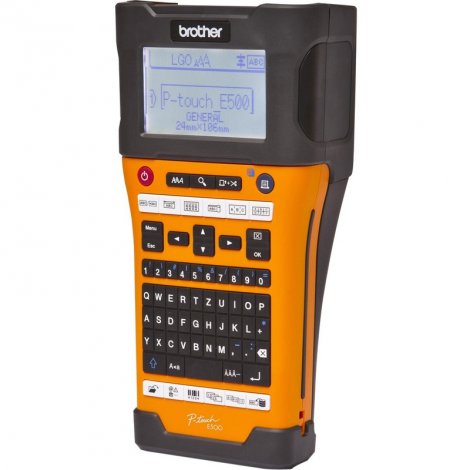 Brother PT-E500 | P-touch Handheld Industrial Label Printer with PC Connectivity and Auto-Cutter