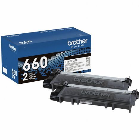 Brother TN6602PK | Black Original High Yield Laser Toner Cartridge 2-Pack