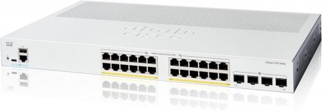 Cisco C1200-24P-4G-RF | Catalyst 1200 24 x Ports 1000Base-T RJ-45 PoE 4 x Ports 1GbE SFP L3 Rack-mountable Smart Network Switch