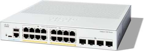 Cisco C1300-16P-4X-RF | Catalyst 1300 16 x Ports 1000Base-T PoE+ 4 x Ports 10GbE SFP+ L3 Managed Rack-mountable Network Switch