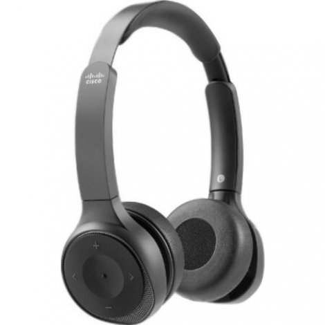 Cisco HS-WL-730-BUNA-C | 730 Wireless Dual On-Ear USB-A Headset Bundle Carbon Black