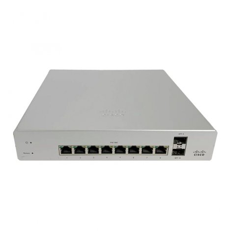 Cisco MS220-8P-HW-RF | Meraki 8 x Port 1GB PoE+ RJ-45 2 x Port 1GB SFP+ Unclaimed Switch
