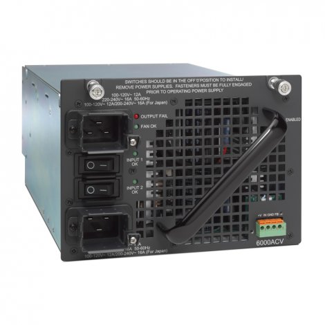 Cisco PWR-C45-6000ACV-RF | 6000W 110-220V AC Dual Input Power Supply PoE