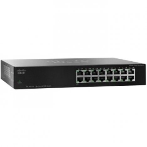 Cisco SF100-16-NA | 16-Ports 16 x RJ-45 10/100Base-TX Unmanaged Rack-mount Switch