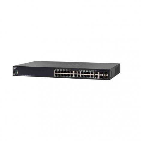 Cisco SF550X-24P-K9-NA-RF | 550X Series 24 x Port FE PoE+ RJ-45 4 x Port 10GB Combo Switch