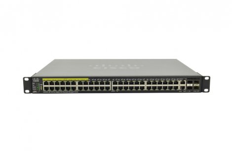 Cisco SG550X-48P-K9-NA-RF | 48 x Port 1GB PoE+ RJ-45 2 x Port 10GB Combo 2 x Port 10GB SFP+ Switch