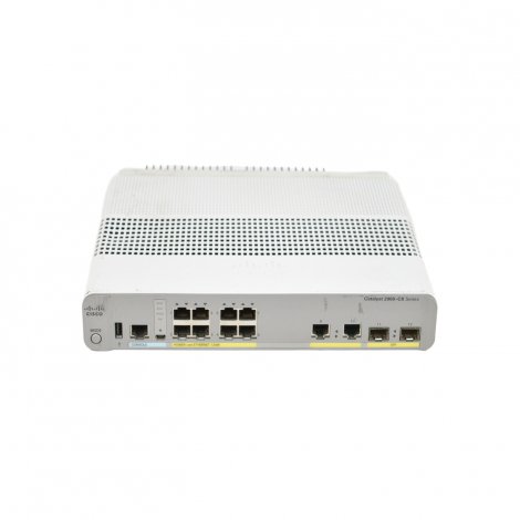 Cisco WS-C2960CX-8PC-L-RF | Catalyst 2960CX Series 8 x Port 1GB PoE+ RJ-45 2 x Port 1GB Combo Switch