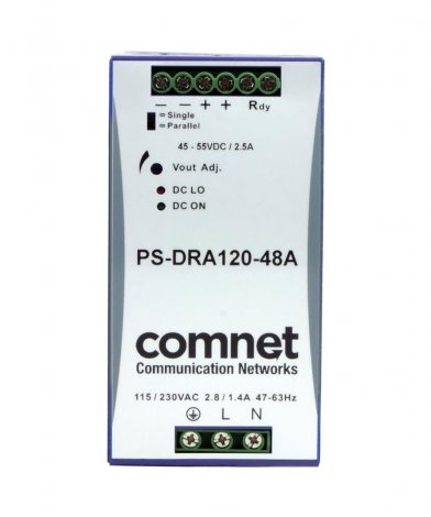 ComNet PS-DRA120-48A | Industrial 120W 48VDC DIN Rail Mounting Power Supply