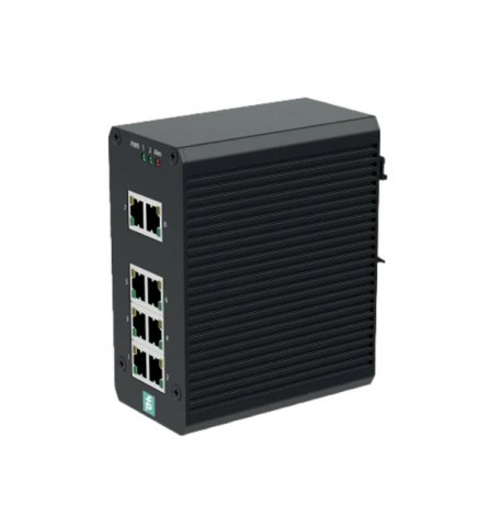 Comtrol ICRL-U-8RJ45-DIN-NT | 8 x Port 10/100 RJ-45 Unmanaged DIN Rail Mount Ethernet Switch