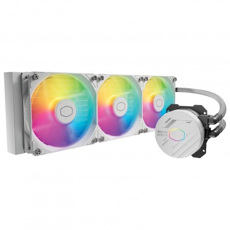Cooler Master MLW-D36M-A18PZ-RW | 360L Core Close-Loop Dual Chamber Pump 120mm PWM Fan 360mm Radiator ARGB AIO Liquid Cooler